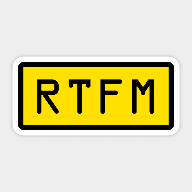 RTFM Sticker by nightowl